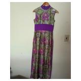 UNION MADE LOUNGE DRESS PURPLE FULL LENGTH SIDE