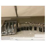 FLATWARE UNMATCHED, BLACK & SILVER ITALY INOX