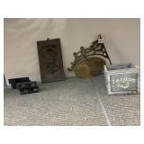 CAST IRON WELCOME SIGN & GARDEN QUEEN SIGN,