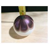 STEWART ABELMAN PAPERWEIGHT IRIDESCENT ART GLASS