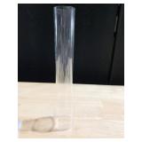 GLASS FLUTE HURRICANE 10" H X 2" BASE X 1.5" TOP
