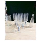 GLASSES 9.5" H, BOTTLE PATENT 1898, BEER MUG