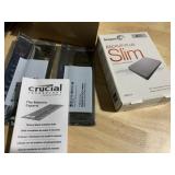 SEAGATE BACKUP PLUS SLIM, CRUCIAL MEMORY MODULE
