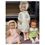 GROUP OF THREE VINTAGE DOLLS 1-1972 BY IDEAL TOY