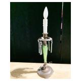 PAIR POINT URANIUM CANDLE LAMPS 21" H TO TOP OF