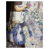 HAND CROCHETED DOILIES AND PLACEMATS LARGE