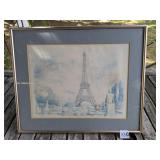 FRAMED EIFFEL TOWER PRINT GOLD FRAME