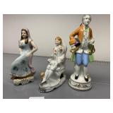 THREE VINTAGE FIGURINES ALL MARKED, SEE PICTURES