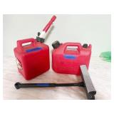 GAS CANS; SQUEEGEE