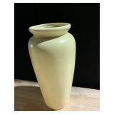 YELLOW VASE UNMARKED 11" H