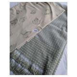 WOVEN COTTON GREEN TABLECLOTH COTTON 98X60 BEIGE