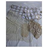 LINENS DOILIES CROCHETED RUNNER FILET