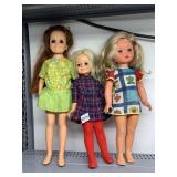 THREE DOLLS BY IDEAL TOY 1968, 1966, 1970