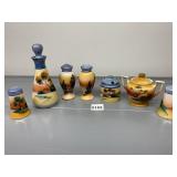 VINTAGE LUSTERWARE KITCHEN SET CREAM AND SUGAR,