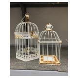 2 DECORATIVE BIRD CAGES, SOME RUST