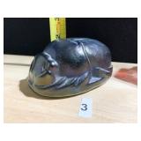 SCARAB PAPERWEIGHT DEEP GREEN COLOR