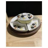 MCM LAZY SUSAN RELISH APPETIZER SERVING, CHIP IN