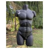 MALE CLOTHING HALF MANNEQUIN ON WEIGHTED STAND
