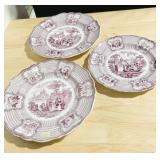 BOLOGNA PLATES PURPLE TRANSFERWARE