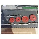 STANDARD CURL BAR, 45 LB. WEIGHTS; OLYMPIC SPRING