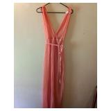 COLURA SEXY PEACH PLEATED NYLON FULL LENGTH