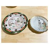 CHINESE PLATES, IRONSTONE CHINA, HAND PAINTED