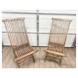 2 WOODEN FOLDING CHAIRS