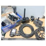 3 FOUNTAIN PUMPS AND MISC. PARTS