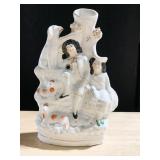 STAFFORDSHIRE SPILL VASE 9.5" H, UNMARKED BASE,