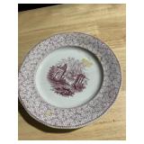 VINTAGE PLATE 8" STAMPED ON BACK PANTHEON, OPAQUE