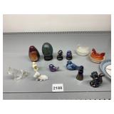 VARIETY OF SMALL TINY TRINKETS CLOISONNE EGGS,