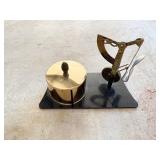 VINTAGE POSTAGE SCALE AND STAMP CADDIE
