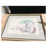 FRAMED PRINT POLAR BEARS #421/950 15" X 21"