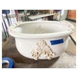 GLAZED PLANTER 14"H X 12"W
