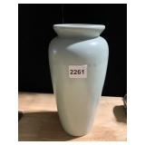 GREEN VASE 11" H