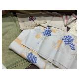 VINTAGE HAND TOWELS, PLACEMATS, TABLECLOTH