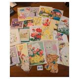 ASSORTED UNUSED EASTER CARDS BUNNY CUT OUTS