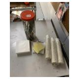 TIE DOWNS, CUPS, POST NOTES
