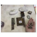 STEEL BALLS, MINERAL STONES