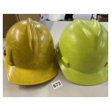 TWO SAFETY HELMETS