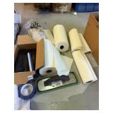 PAPER TOWELS, TAPE, SANDER, TRASH BAGS