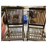2 WOOD FOLDING CHAIRS