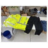 SAFETY SHIRT, VEST, PANTS SZ. M