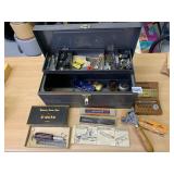 TOOLBOX, EXACTA KNIFE, TAP SET, ETC.