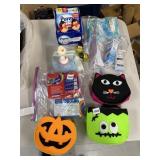 DECORATIONS, TRICK OR TREAT BAGS