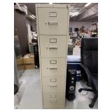 5 DRAWER TAN FILE CABINET