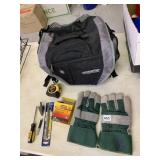 WORK GLOVES, BOSCH 5/8 DRILL BIT, STANLEY TAPE &