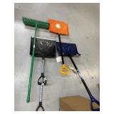 SHOVELS AND HARD BRISTLE BROOM