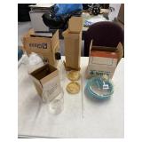 GLASS BEAKER AND LAB ITEMS