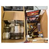 GLASS JARS, SOLAR CAR BATTERY CHARGER, EAR PLUGS